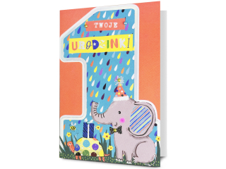 Kartka urodzinowa dla dzieci PAN DRAGON HM 200-3370 Dla ch�opca, Cyfra "1"