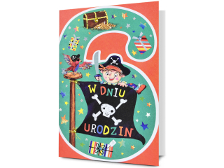 Kartka urodzinowa dla dzieci PAN DRAGON HM 200-3375 Dla ch�opca, Cyfra "6"