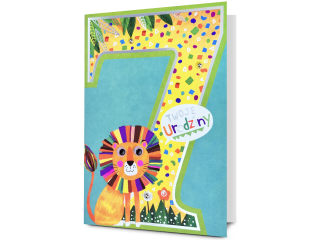 Kartka urodzinowa dla dzieci PAN DRAGON HM 200-3376 Dla ch�opca, Cyfra "7"