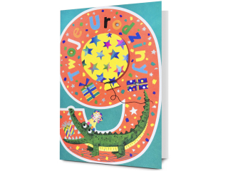 Kartka urodzinowa dla dzieci PAN DRAGON HM 200-3378 Dla ch�opca, Cyfra "9"