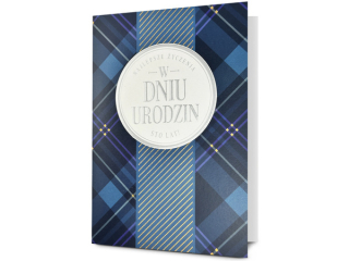 Kartka urodzinowa PAN DRAGON HM 200-3395 Szkocka krata