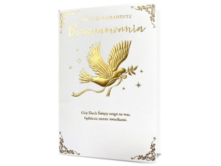 Kartka na bierzmowanie PAN DRAGON HM 100-1118 Z�ocona Go��bica