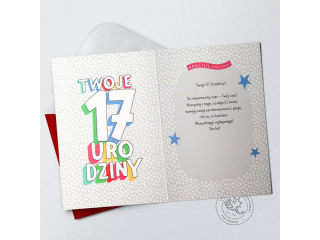 Kartki karnet PAN DRAGON STAR-146 "17"