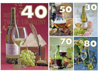 Laurka z cyframi na g�bkach exclusive B6GE 117x167 z kopert� POL-MAK urodziny mix 30-90