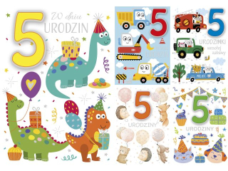 Laurka z cyframi na gbkach exclusive B6GE 117x167 z kopertPOL-MAK urodziny 5 B6GE_URDZIE_755_U5