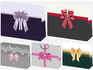 Torebka ozdobna POL-MAK 10szt. T8_OG_48 380x290x100 kokardy