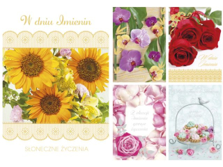 Laurka zocona B6Z 117x167 z kopert POL-MAK Imieniny zest.787 kwiatowe yczenia