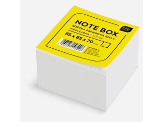 Kostka papierowa INTERDRUK biała 85x85x70 mm nieklejona