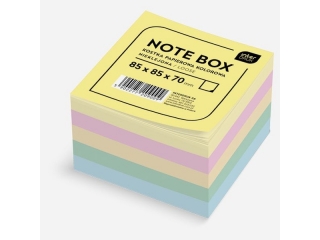 Kostka papierowa INTERDRUK kolorowa 85x85x70 mm nieklejona