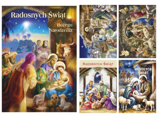 Laurka z brokatem i opatkiem B6BO 117x167 z kopert  POL-MAK GWIAZDKA B6BO_GWRL_280