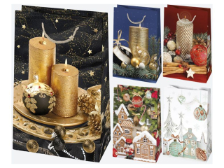 Torebka ozdobna POL-MAK Gwiazdka 10szt. T3_GW_19 160x240x70