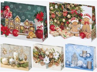 Torebka ozdobna POL-MAK Gwiazdka 10szt. T6_GW_33 300x230x100