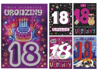 Laurka Lux Edition B6LUX 127x180 z kopert�  POL MAK Urodziny B6LUX_UR18_810 [opakowanie=10szt]