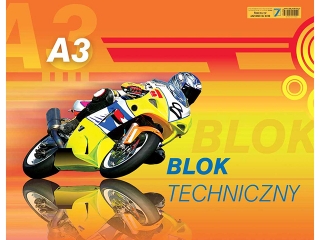 Blok techniczny A3 10k. KRESKA 250g