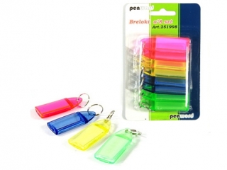 Brelok do kluczy fluo a'8szt