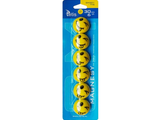 Magnesy do tablic TETIS j�zyki ��te 30mm/6szt.
