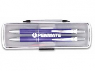 Komplet PENMATE d�ugopis+o��wek Lux - niebieski