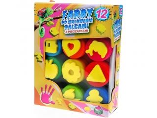 Farby do malowania palcami TITANUM 12 kolor�w x 15ml