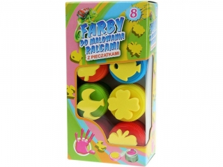 Farby do malowania palcami TITANUM 8 kolor�w 15ml