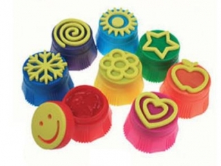 Farby do malowania palcami TITANUM 8 kolor�w 25ml DU�E