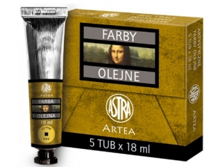 Farby olejne 18ml 5szt kadmium ��ty jasny