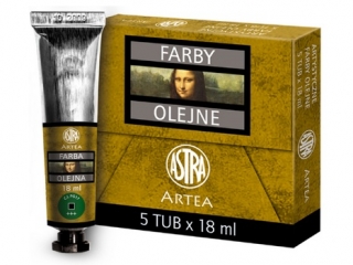 Farby olejne 18ml 5szt ziele� chromowa