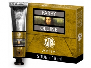 Farby olejne 18ml 5szt siena palona