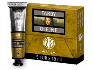 Farby olejne 18ml 5szt ugier jasny
