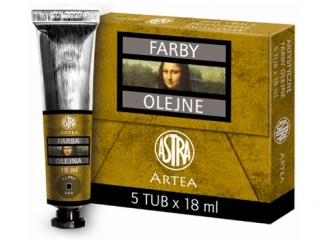 Farby olejne 18ml 5szt umbra naturalna