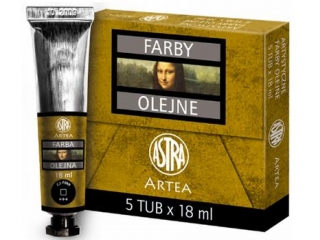 Farby olejne 18ml 5szt czer� kostna