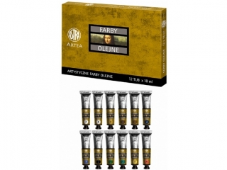 Farby olejne 12 kolor�w zestaw kolor�w I