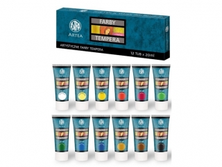 Farby Tempera ASTRA 12 kolor�w 20ml
