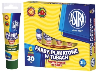 Farby plakatowe w tubie ASTRA 30ml - zielona ciemna