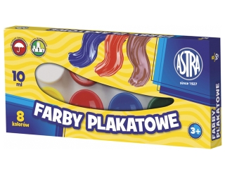 Farby plakatowe  6 kolor�w ASTRA 10ml