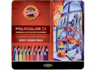Kredki KOH-I-NOOR Polycolor, metalowe opakowanie 48 kolor�w