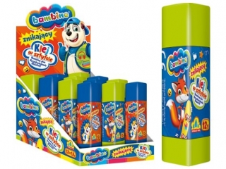 Klej znikaj�cy w sztyfcie display 12 sztuk 12 g ZWIERZAKI UCZNIAKI