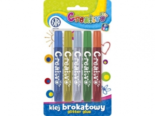 Klej brokatowy ASTRA 5 kolor�w 10,5ml