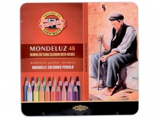Kredki akwarelowe KOH-I-NOOR Mondeluz metalowe op, 48 kolor�