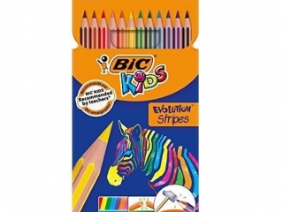 Kredki BIC Evolution Stripes 12 kolorów