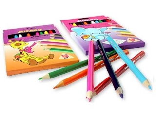 Kredki PENWORD tr�jk�tne Jumbo 12 kolor�w