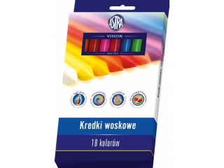 Kredki woskowe 18 kolor�w VISION