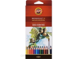 Kredki akwarelowe KOH-I-NOOR Mondeluz 24 kolory