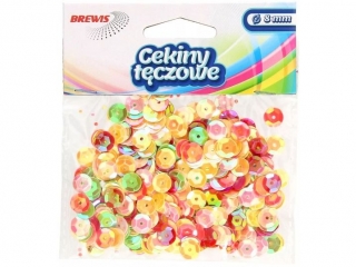 Cekiny BREWIS tęczowe 8 mm MIX