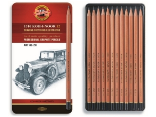 O��wki grafitowe KOH-I-NOOR komplet 12szt. 8B - 2H