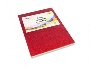 Guma zamszowa brokatowa A4 10 kolor�w BREWIS