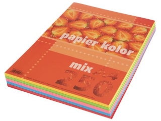 Papier ksero kolorowy A4 250k. KRESKA mix