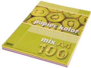 Papier ksero kolorowy A4 100k. KRESKA  mix