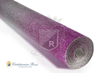 Krepina W�oska Cartotecnica Rossi 180g/m² 802/1 metalizowana srebrna-purpurowa, 50cm x 250cm