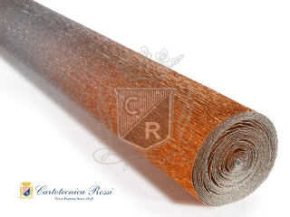 Krepina W�oska Cartotecnica Rossi 180g/m² 802/4 metalizowana srebrna-czerwona, 50cm x 250cm