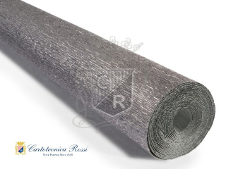 Krepina W�oska Cartotecnica Rossi 180g/m² 802 metalizowana srebrna, 50cm x 250cm